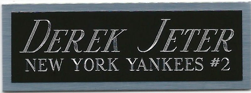 DEREK JETER YANKEES NAMEPLATE FOR AUTOGRAPHED Signed Baseball Display CUBE CASE
