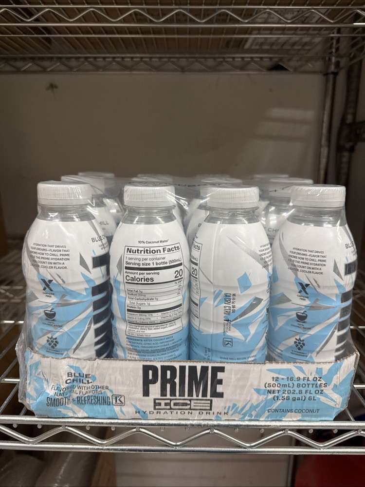 PRIME HYDRATION Drink (16.9oz) Sealed Case - Blue Chill