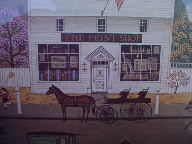 Charles Wysocki Village Square Clock