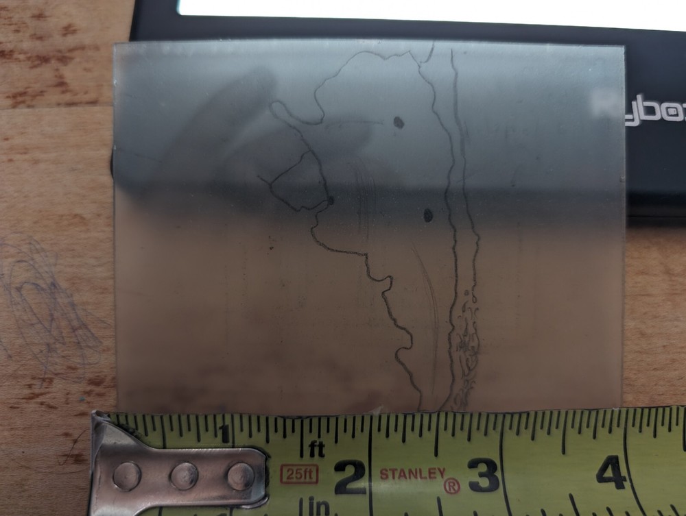 Hand Drawn Glass Slide Magic Lantern Teaching Geography Continent Schematic