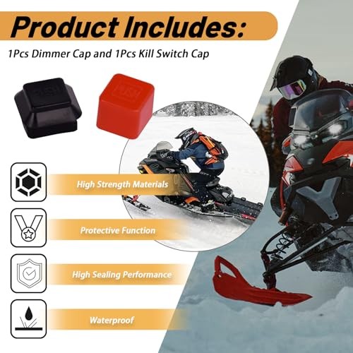 Dimmer Switch Cap & Kill Switch Cap Compatible with Yamaha Snowmobiles, Fits