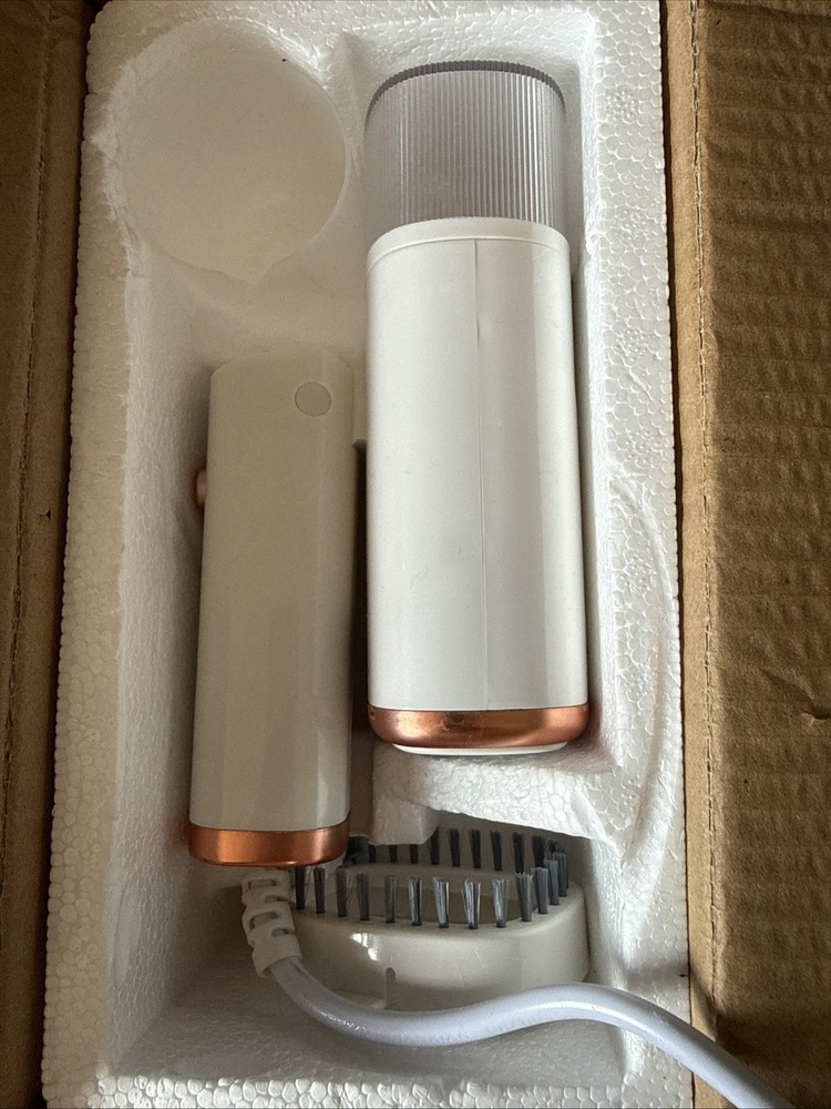 Handheld Garment Steamer White & Rose Gold Compact Folding NIB
