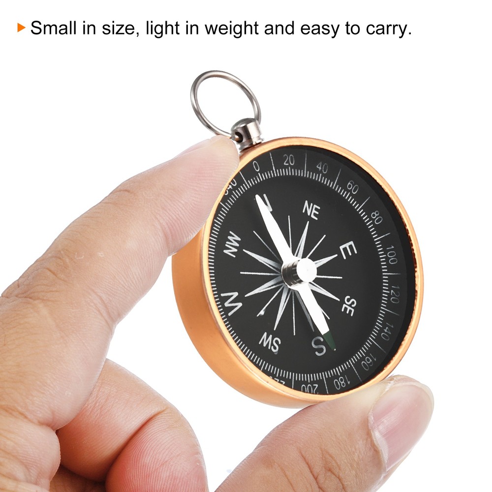 1Pcs with Key Ring Pocket Compass Navigation Compass for Outdoor