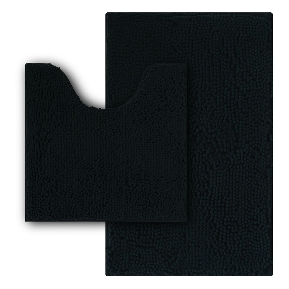 Bathroom Rugs Sets 2 Piece,Super Absorbent Soft,Thick,Machine Washable Chenil...