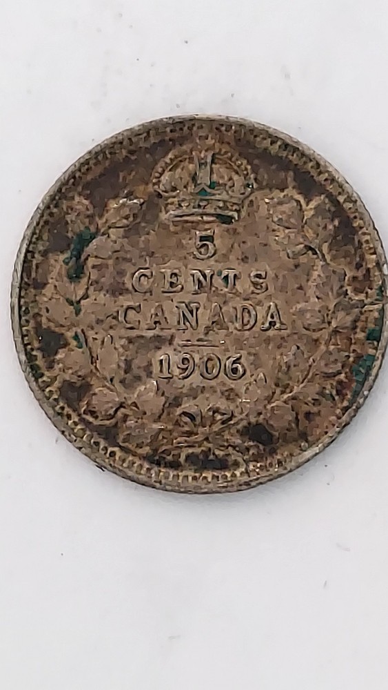 1906 Canada 5 Cent Silver, .925 Silver (#3)