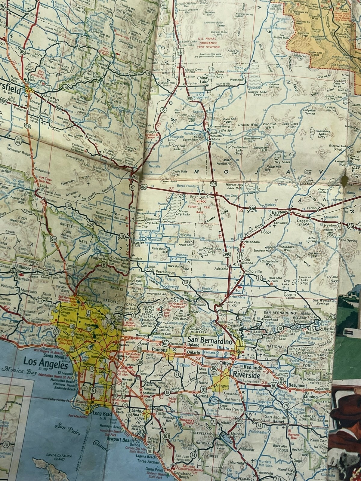 Tide Water Associated Oil Company - Highway Map of California