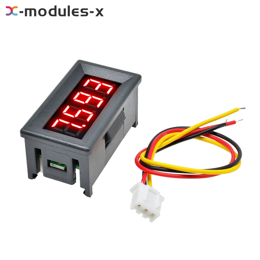 0.36\" Digital 3-Wires LED Panel Display 4-Bit DC0-100V Voltmeter Meter Tester U