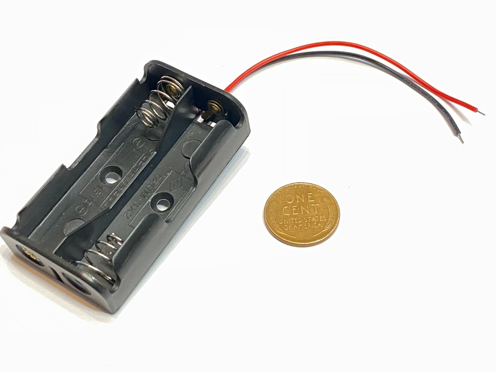 2 x AA DIY Battery Holder Case Box Base 3V Volt PCB Mount wired B23