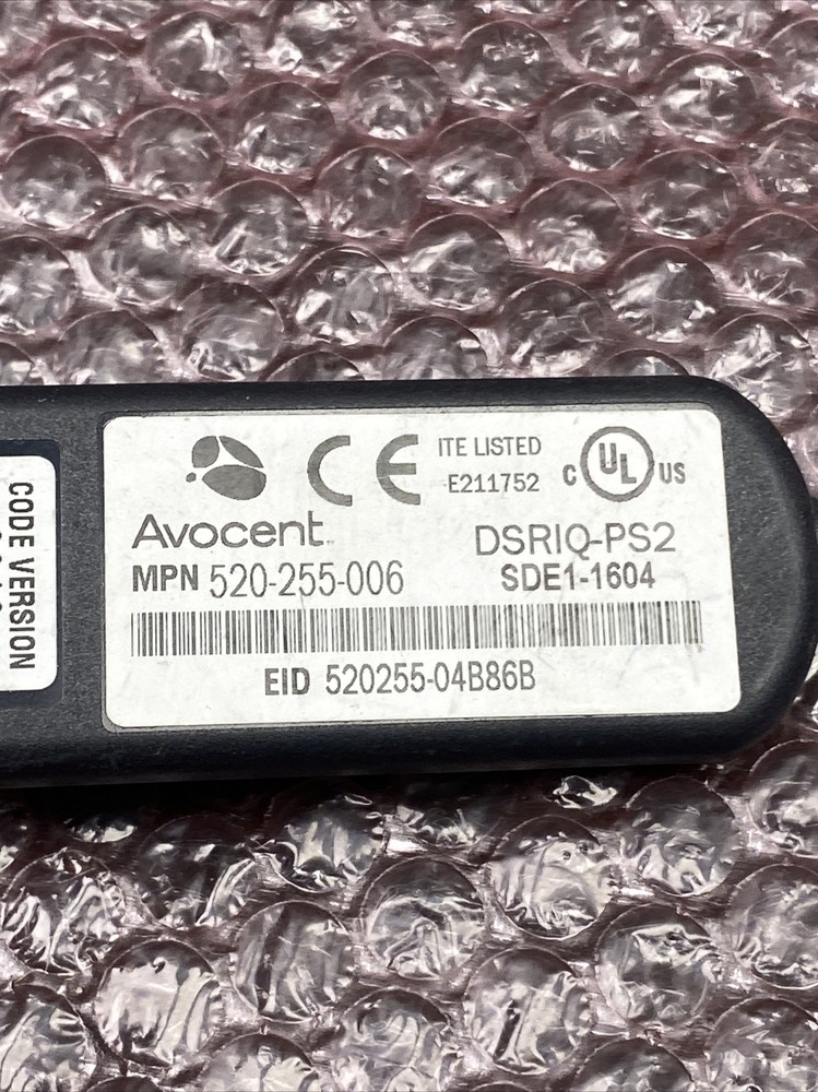 Used Avocent DSRIQ-PS2 PS/2 VGA KVM Interface Cable Modules 520-255-006