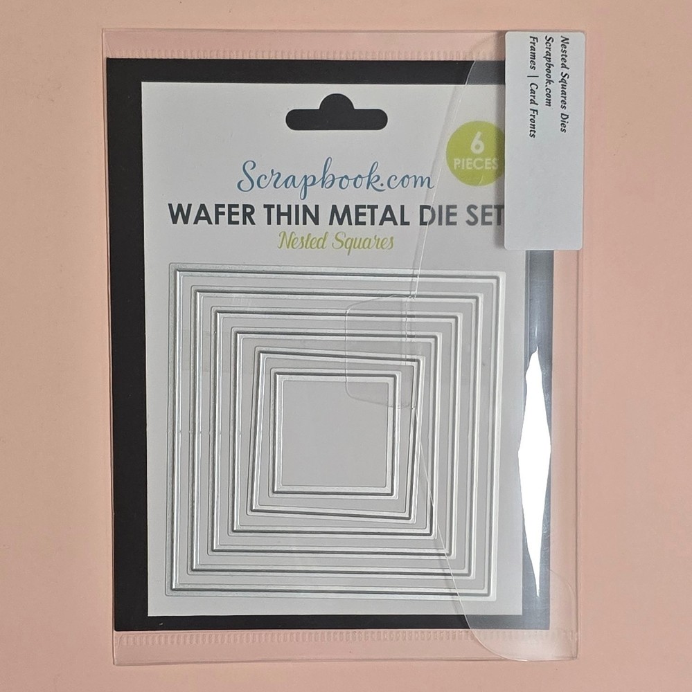 Scrapbook's Nested Square Dies w/Magnetic Mat & Storage Envelope