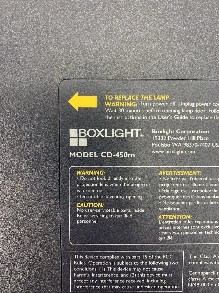 Boxlight CD-450m LCD Projector