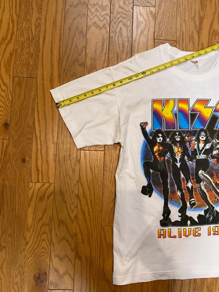 Kiss Alive Worldwide 1996 Rare Tour Vintage Deadstock Single Stitch Tee White XL