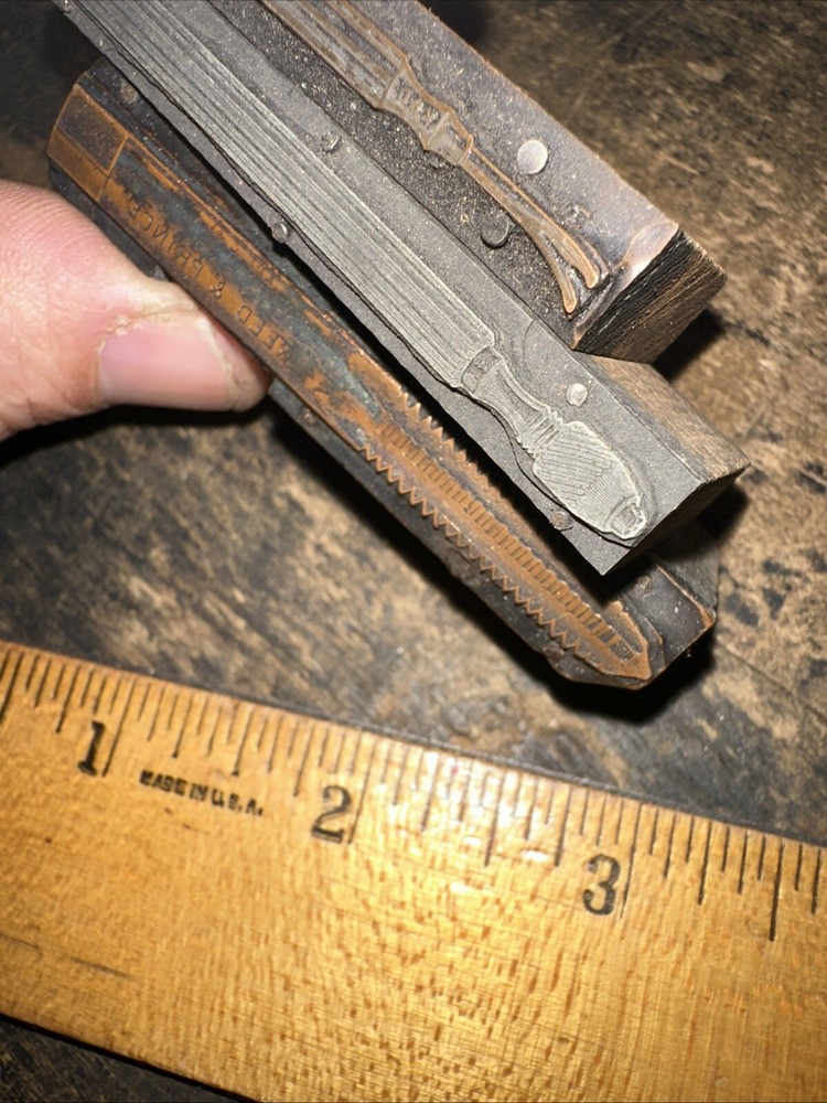 Printing Blocks ( Old Speciality Tools ) Type Cut Blocks
