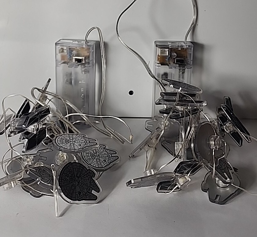 2 Sets Star Wars Ukonic LED String Lights / Parts And Pieces Lot