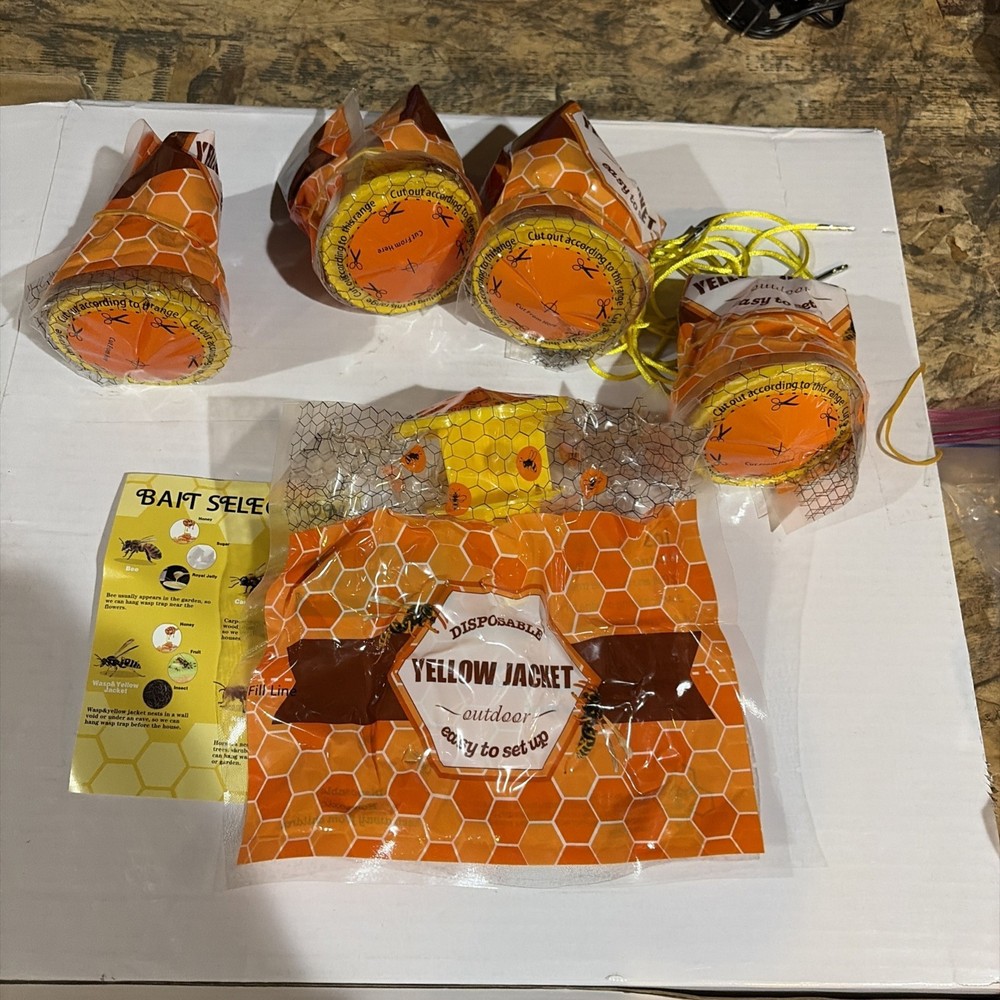 Effective 5 Pack Hornet & Bee Traps - Safe Outdoor Insect Control Solution