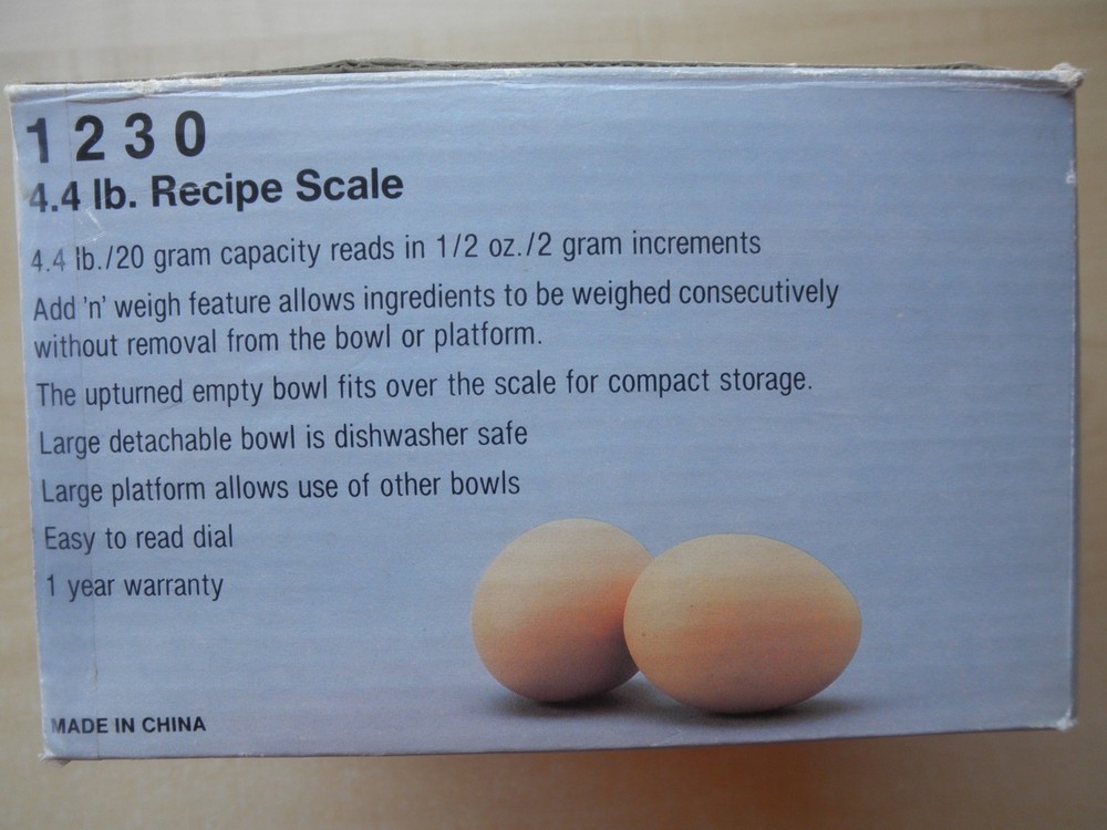 Polder 4.4lbs Kitchen Food Recipe Scale