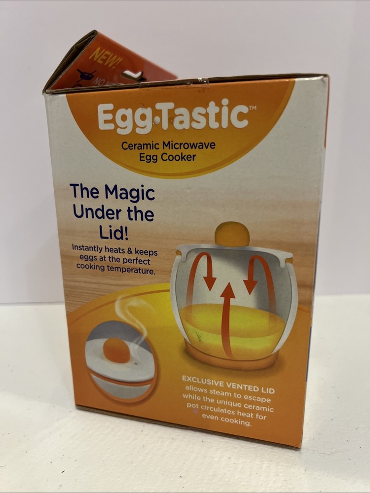 EggTastic Ceramic Microwave Egg Cooker! Sealed! Brand New!