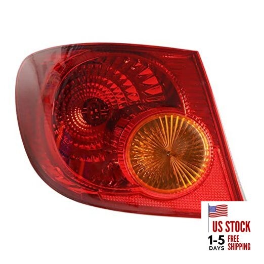 Outer Piece Rear Tail Light Driver Left Side Replacement for 2003-2008 Corolla