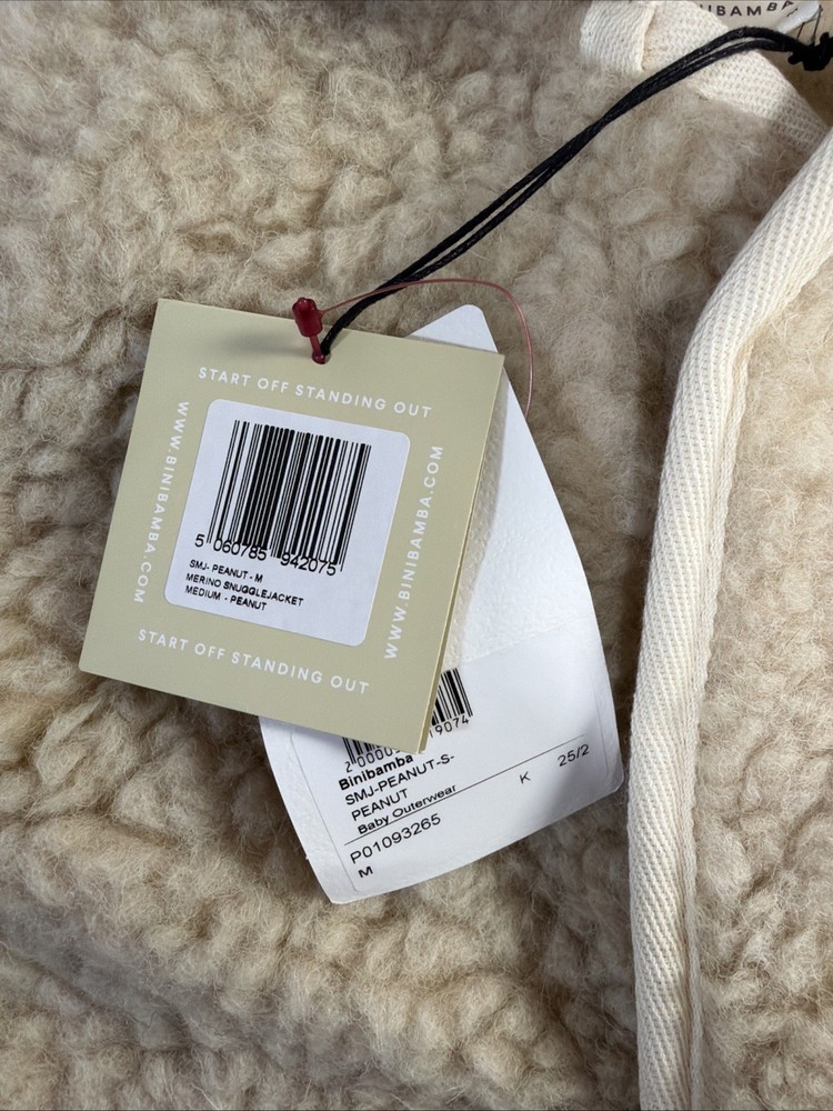 BINIBAMBA MERINO SNUGGLE JACKET SIZE MEDIUM