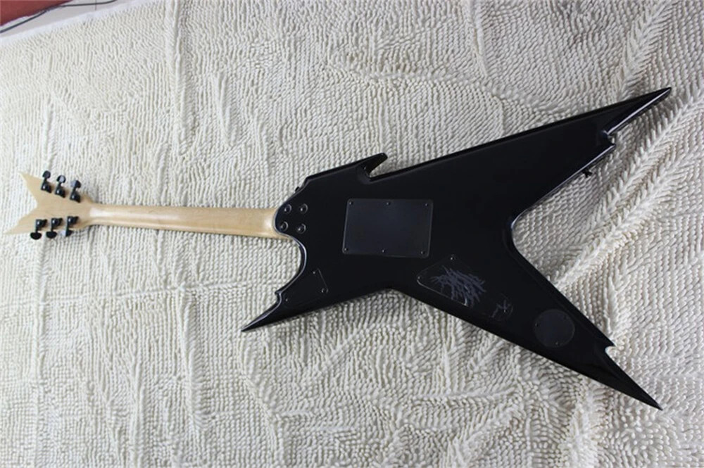 Lightning Pattern Electric Guitar with Black Hardware,Tremolo Bridge Customize