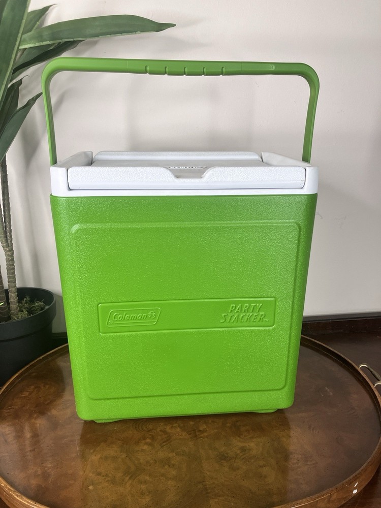 Coleman Party Stacker 20 Can Stackable Cooler Model 6224 Green Flip Top