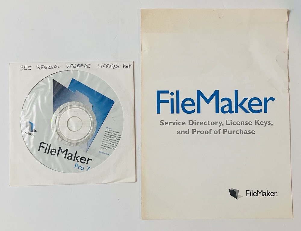 FileMaker Pro 7 Upgrade Retail Box 2004 Mac/Win Multilingual Complete
