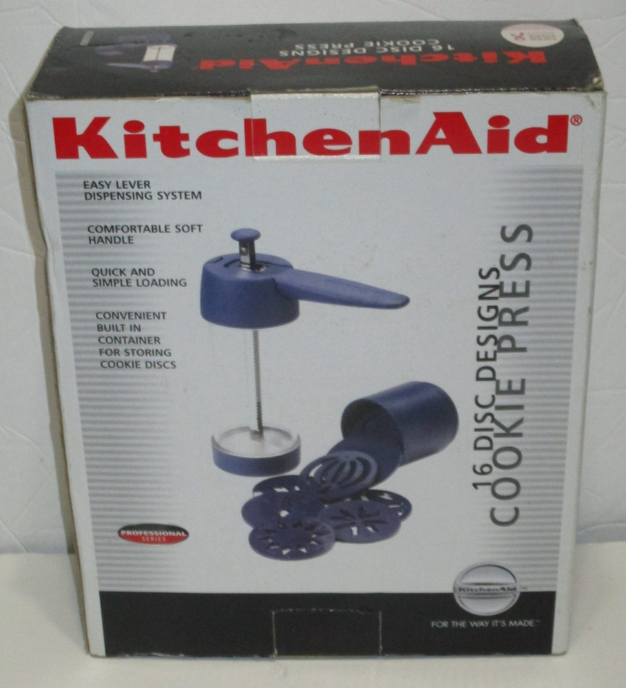 Kitchen Aid 16 Disc Designs Purple Cookie Press Multi-Holiday - New Open Box