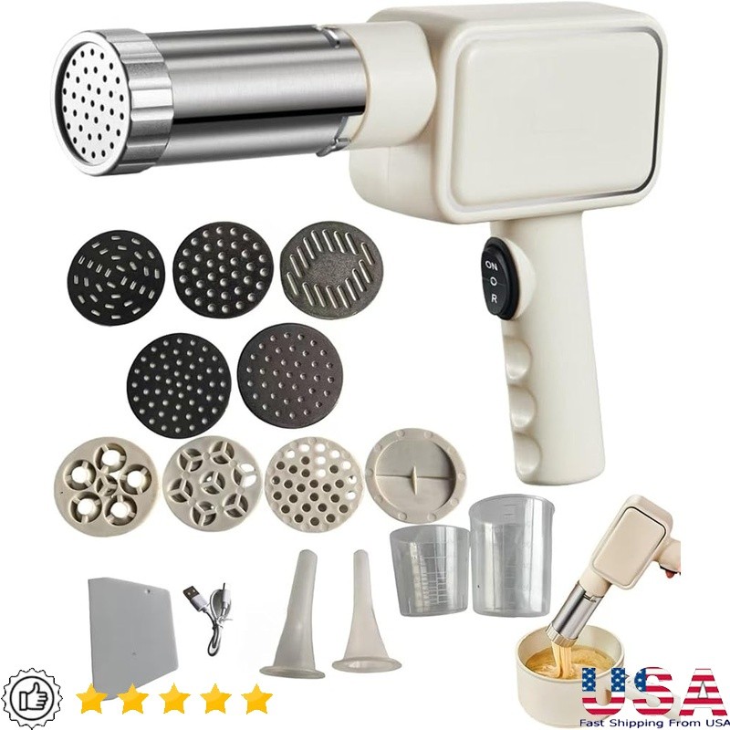 Automatic Pasta Maker Machine Noodle Shape Creator W/ Sausage Maker Attachment
