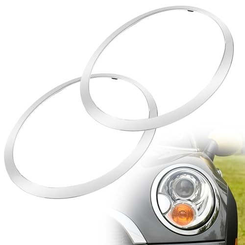 Headlight Trim Ring Bezel, Left Driver & Right Passenger Side Chrome Headlight