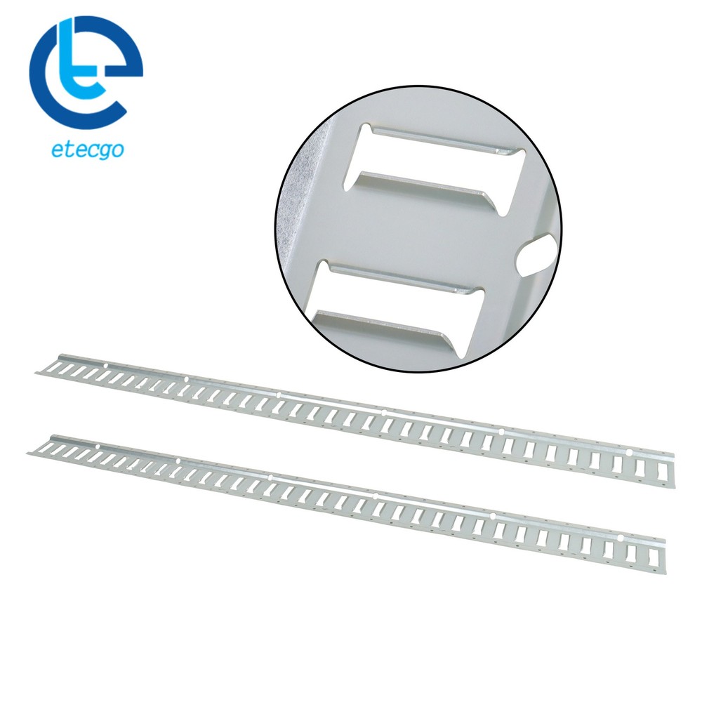 4 Piece 6' Galvanized E Track Tie Down Rail Set Silver Finish For Vans Trailers