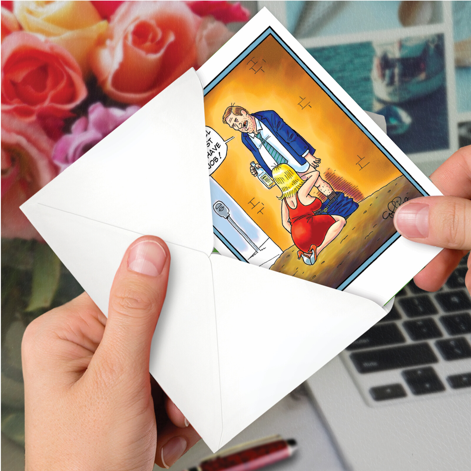 Funny Birthday Greeting Card w/ envelope - Bday Have A Job