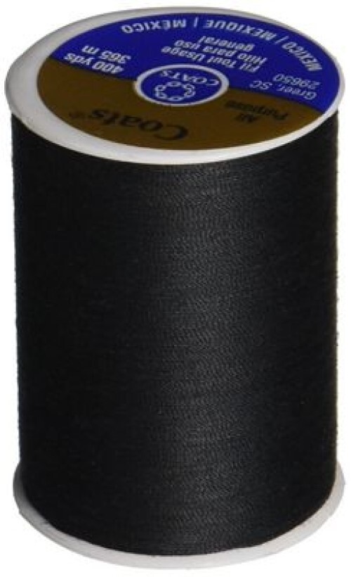 Black Coats & Clark All Purpose Thread 400 Yard Spool - Various Quantity Options