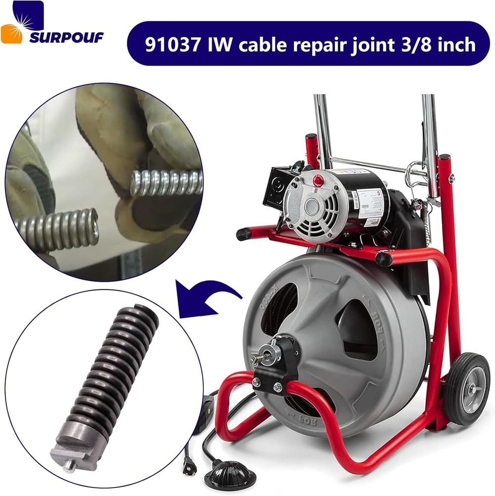 Cable Repair Coupling Compatible with Drain Cleaning Cable