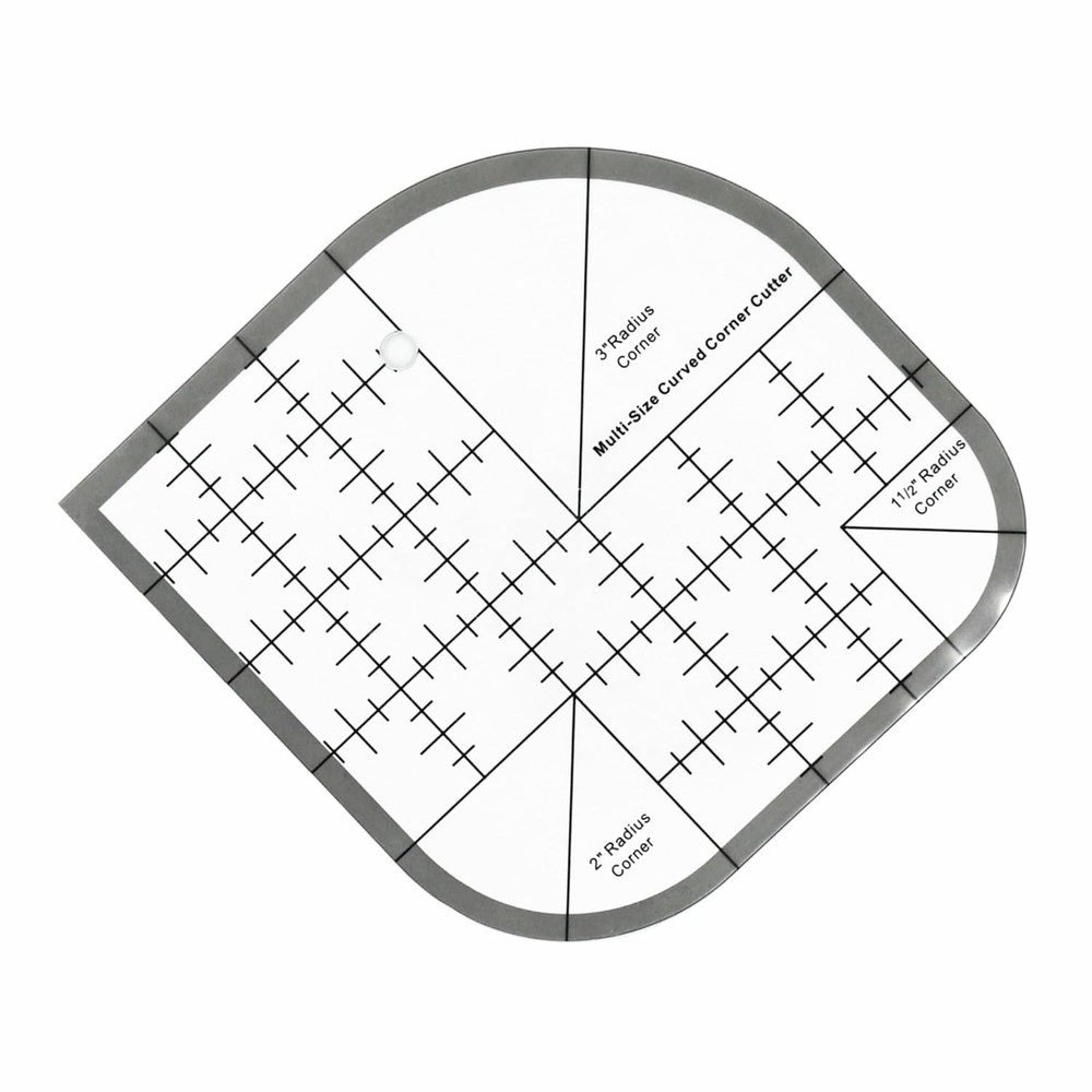 Curved Corner Cutter Ruler, Quilting Sewing Ruler, Sewing Patchwork Template for
