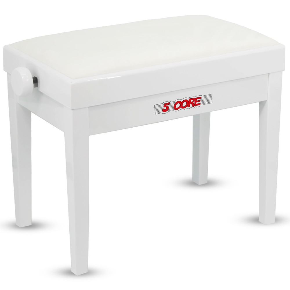 5 Core Piano Bench Height Adjustable Padded Cushion Solid Wood Keyboard Stool