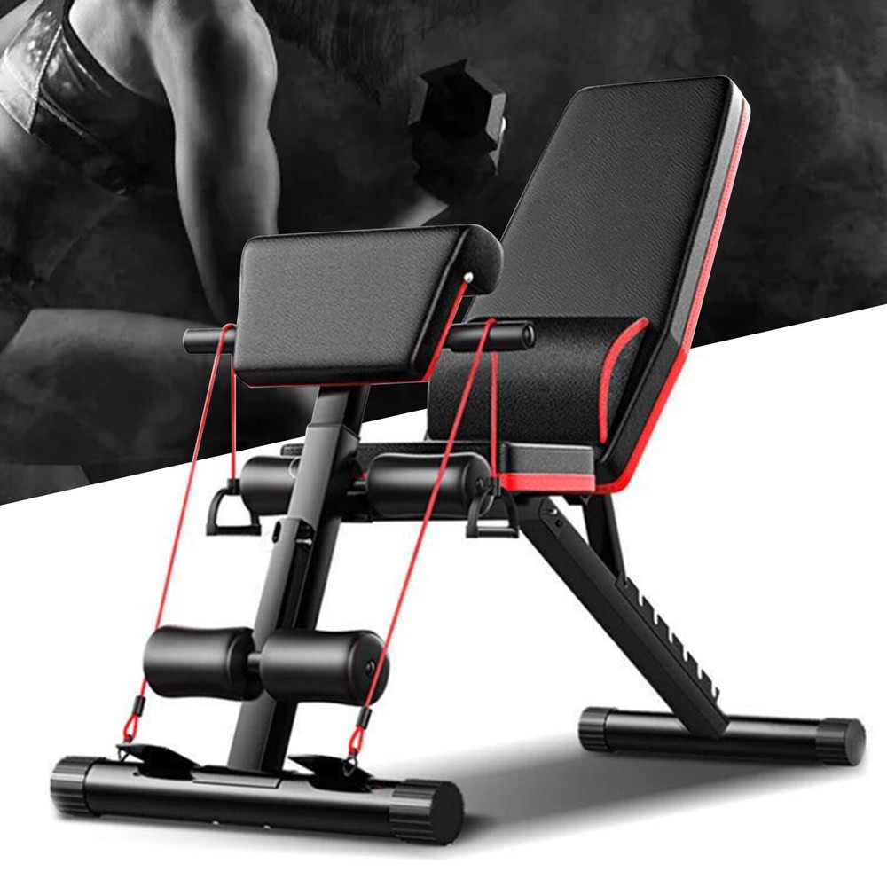 Adjustable Strength Training Bench Training Bench for Full Body Workout Black