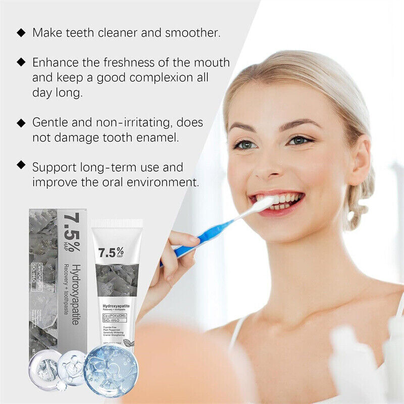 7.5% Hydroxyapatite Toothpaste Remove Yellow Tooth Stains For Sensitive Teeth~