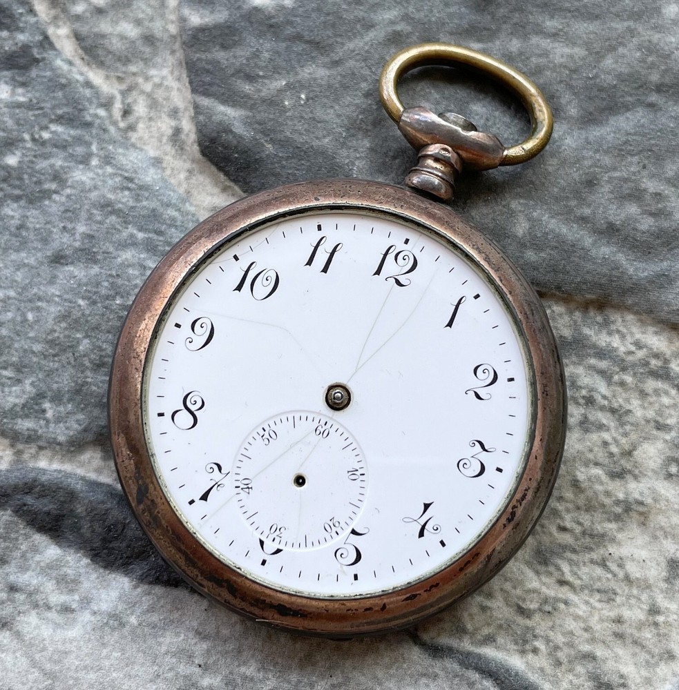✩ Antique SOFUS [ Silver 0.800 ] old pocket watch