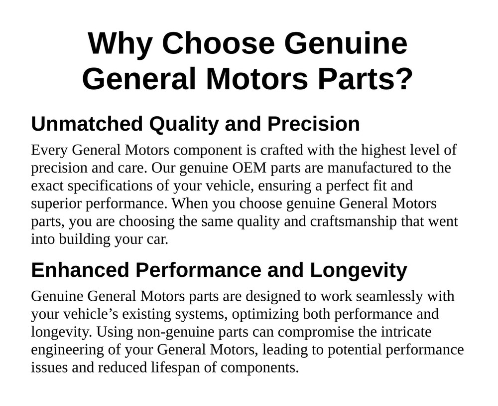 Genuine General Motors OE Module 85165398