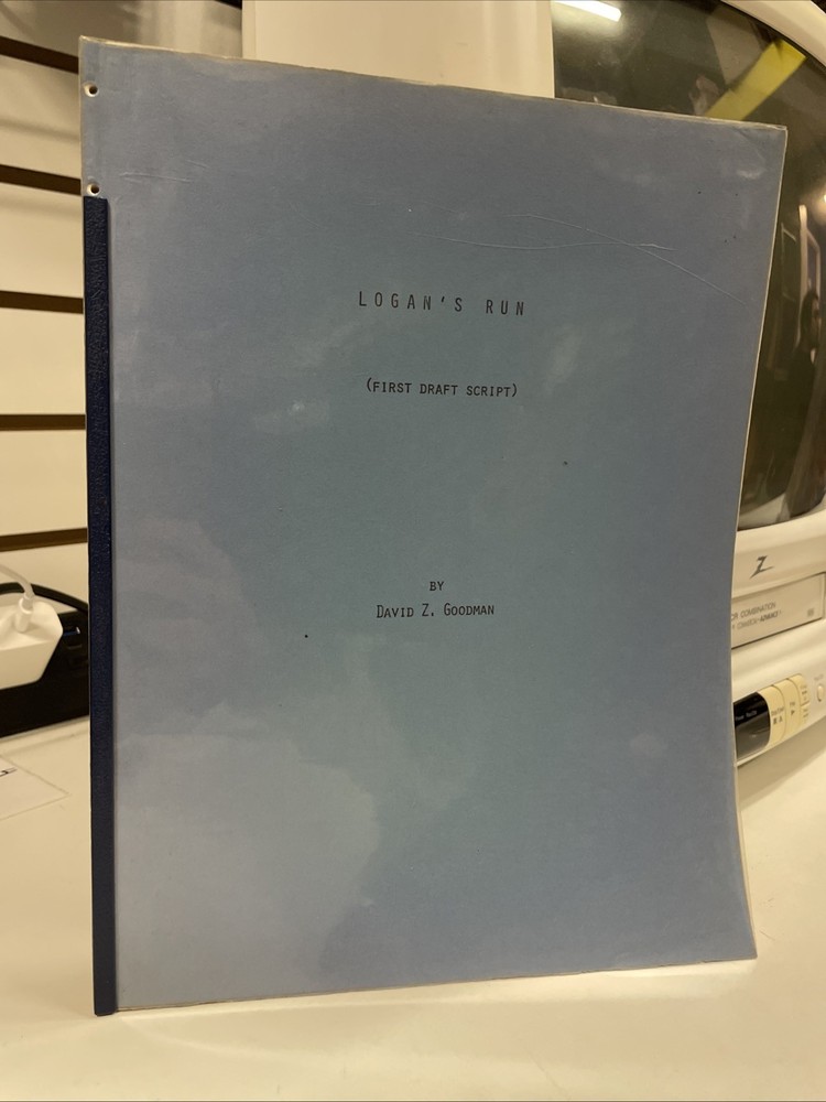 “Logan’s Run” First Draft Original Script David Z. Goodman 1974 Sci Fi Rare HTF
