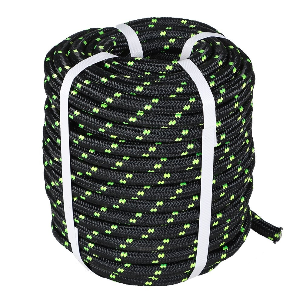 1/2" × 100' Double Braid Polyester Rope 6180Lbs Breaking Strength Bull Rope