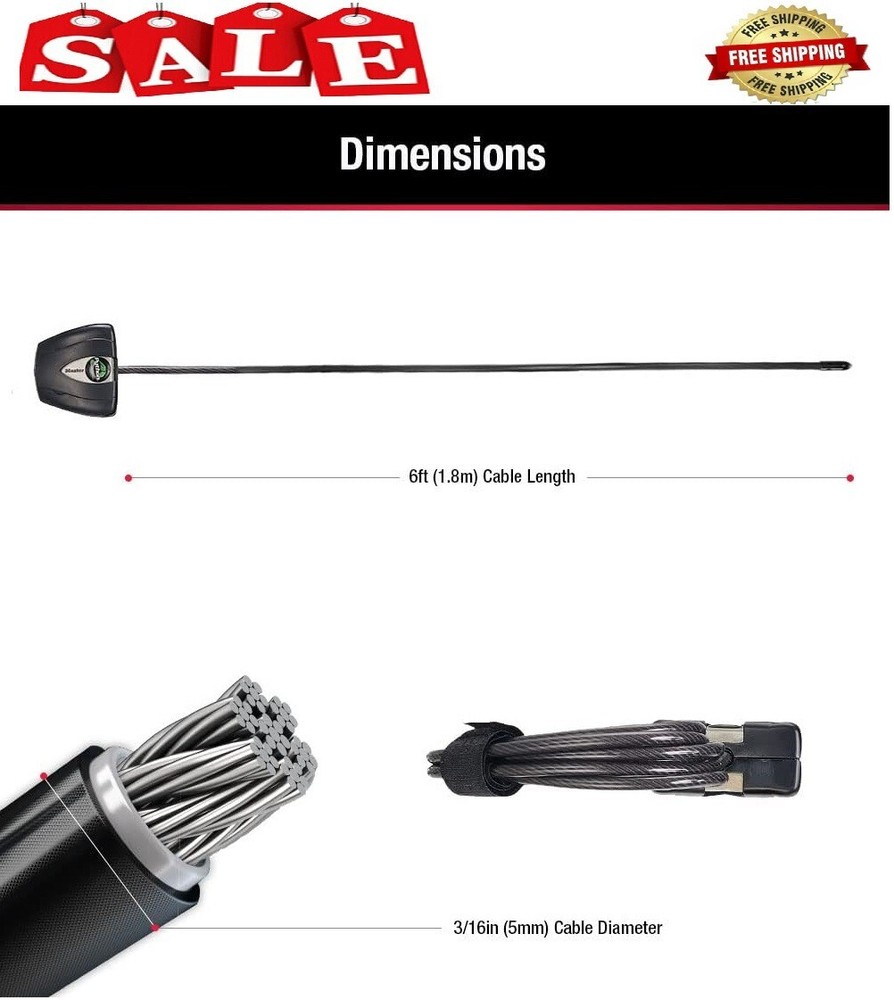 Python Cable Lock for Trail Camera Outdoor Equipment Locking Security Adjustable