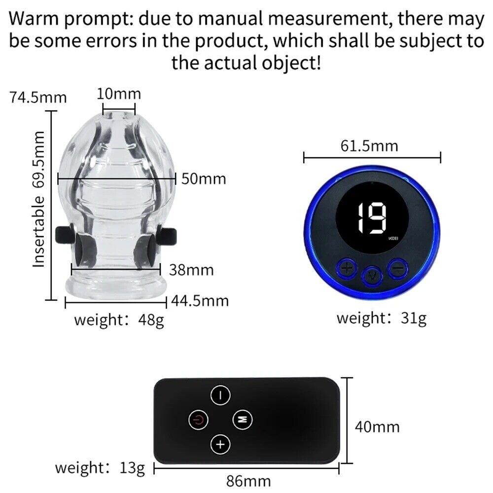 Electric E-Stim Penis Stretcher Enhancer Ball-Scrotum-Ring-Delay-Ejaculation Men