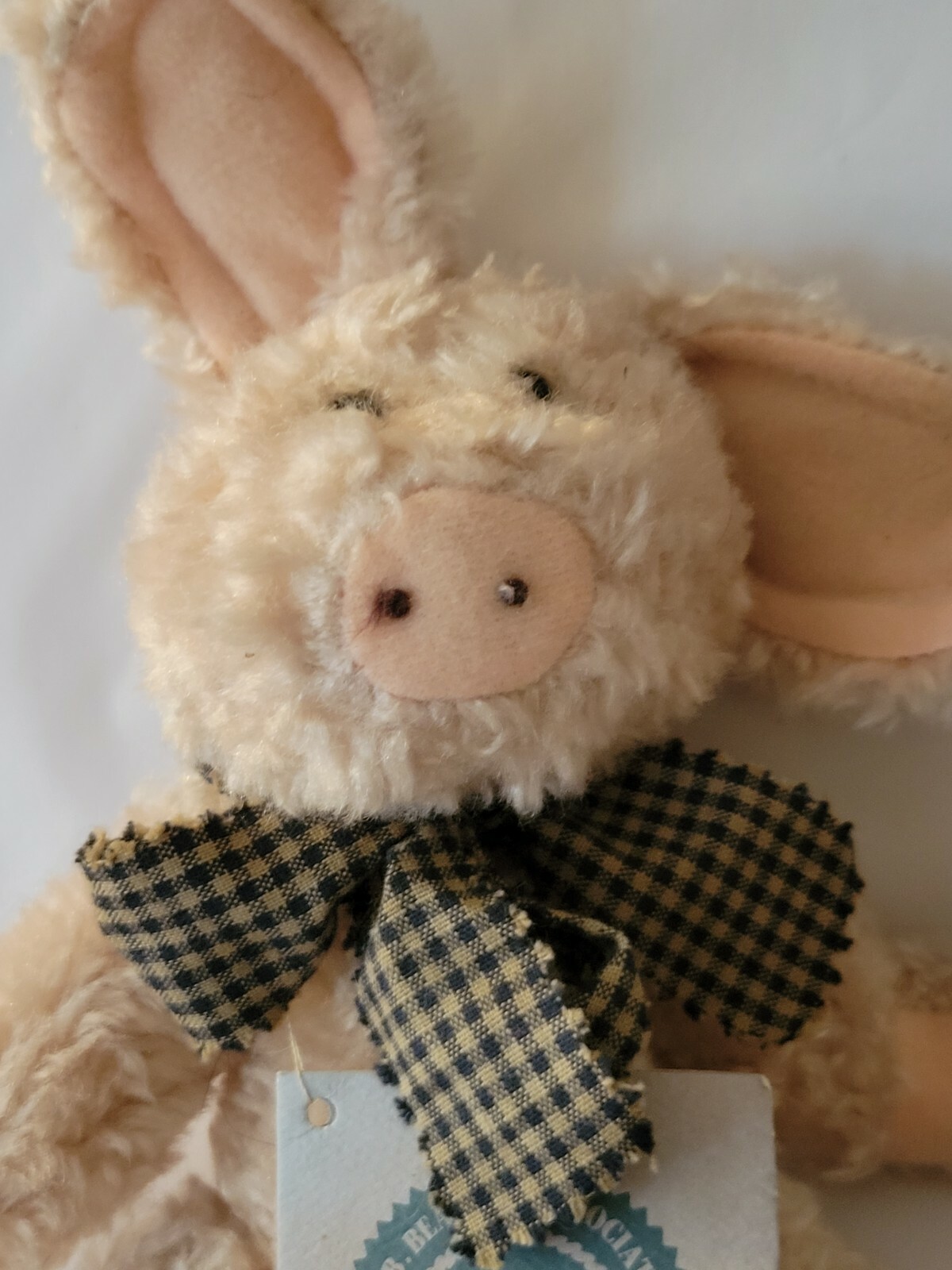 Boyd's bears Lofton Q. McSwine Pig Jointed Bean Plush Stuffed Animal with Bow