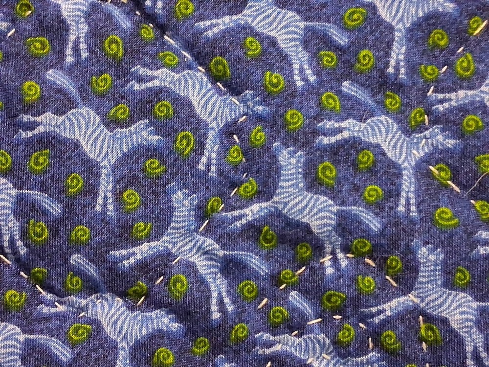 Patchwork Quilt Modern Fabrics Machine Pieced, Hand Stitched/Quilted 65"x100"