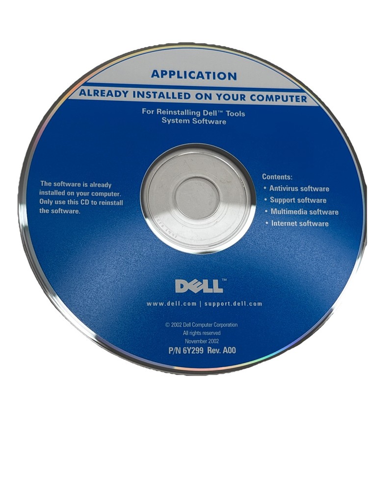Dell Drivers & Applications CD Set For Windows XP Operating System