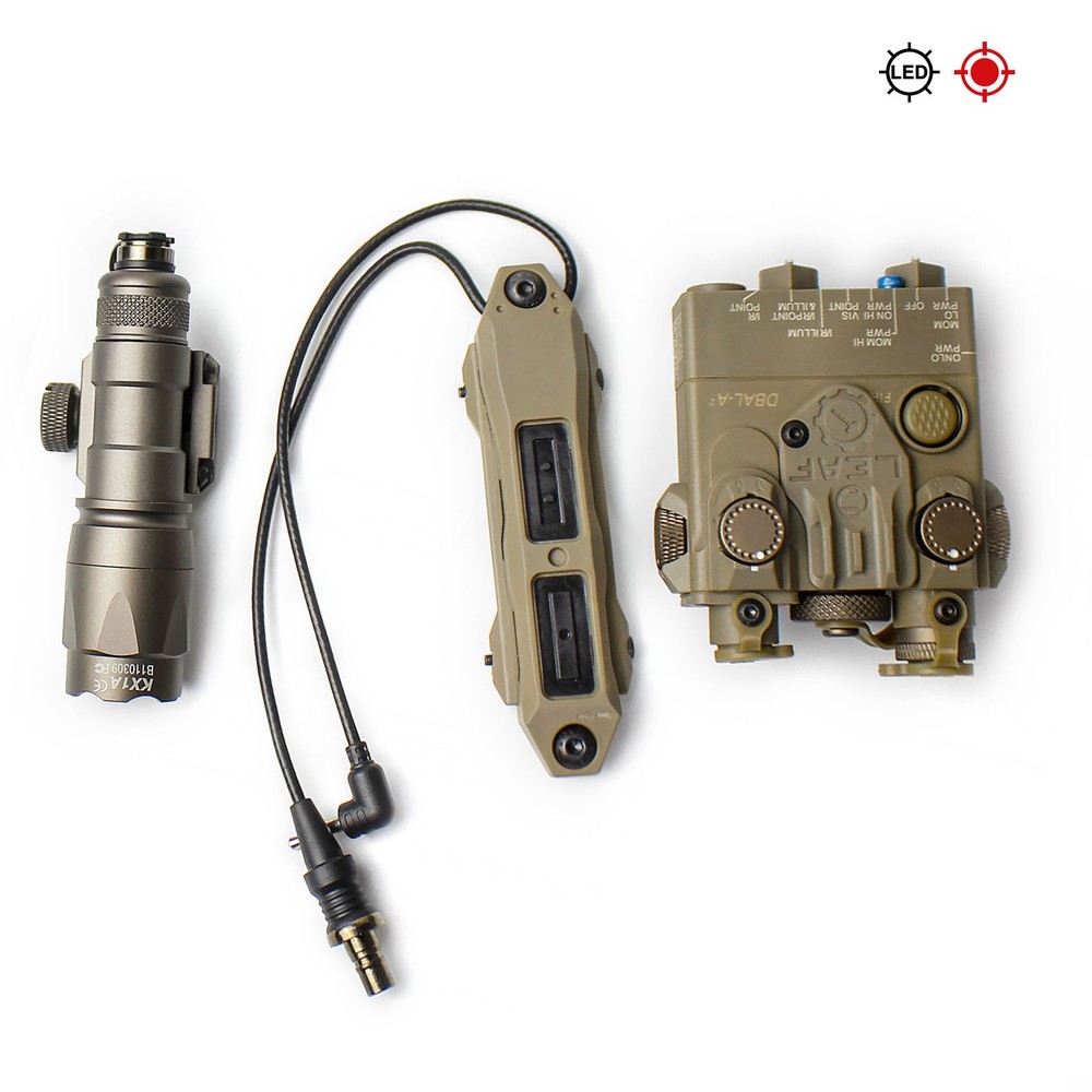 DBAL-A2 Tactical Green Red Indicator M300C Flashlight With Dual Function Switch