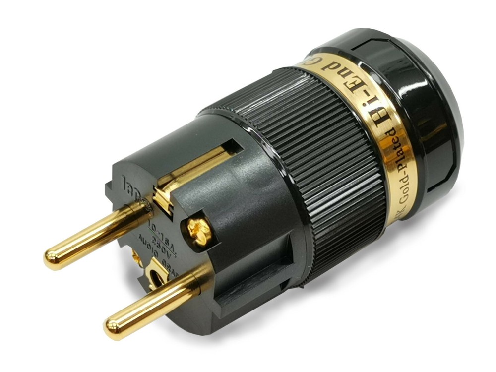 IeGO 8085-Au Pure Copper Hi-End SCHUKO Power Plug