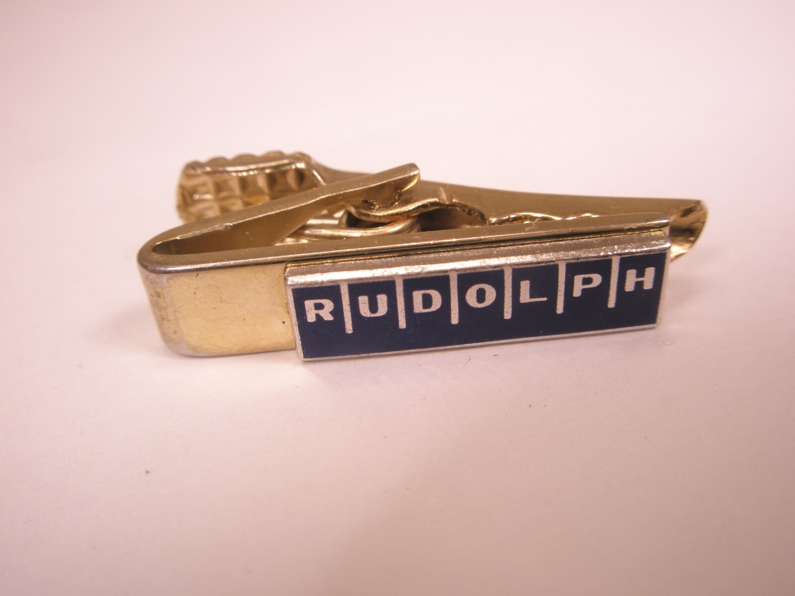 Rudolph Logo Vintage TINY SMALL Tie Bar Clip industries business corporation