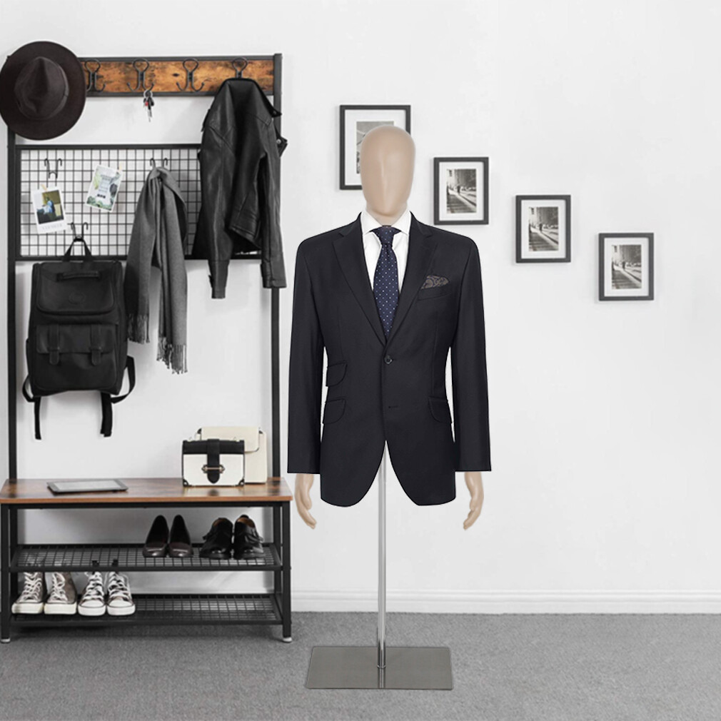 Male Mannequin Torso Dress Form Sewing Manikin 42-59 Inch Height Adjustable